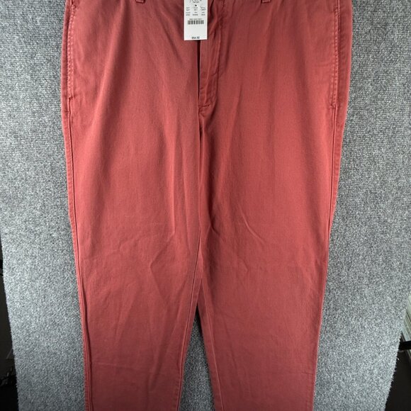 NWT J. Crew Factory Chino Pants 36x30 Red Classic Fit Slim Leg All Cotton Men - Picture 1 of 15